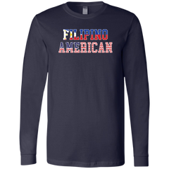 Filipino American Flags Unisex Jersey Long Sleeve T-Shirt