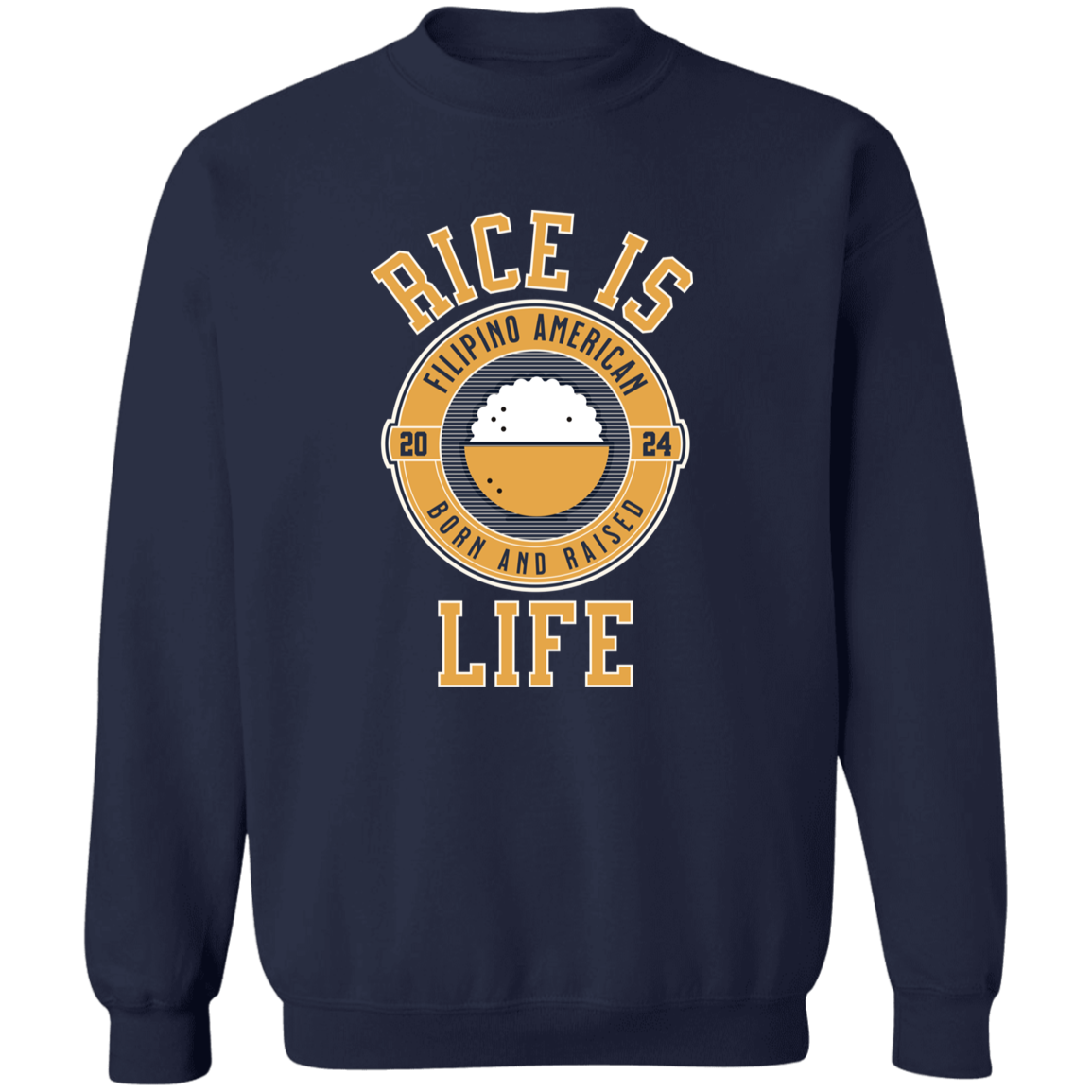 RIce is Life Unisex Crewneck Pullover Sweatshirt