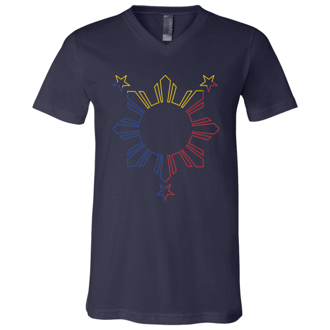 Sun and Stars Outline Unisex Jersey V-Neck T-Shirt