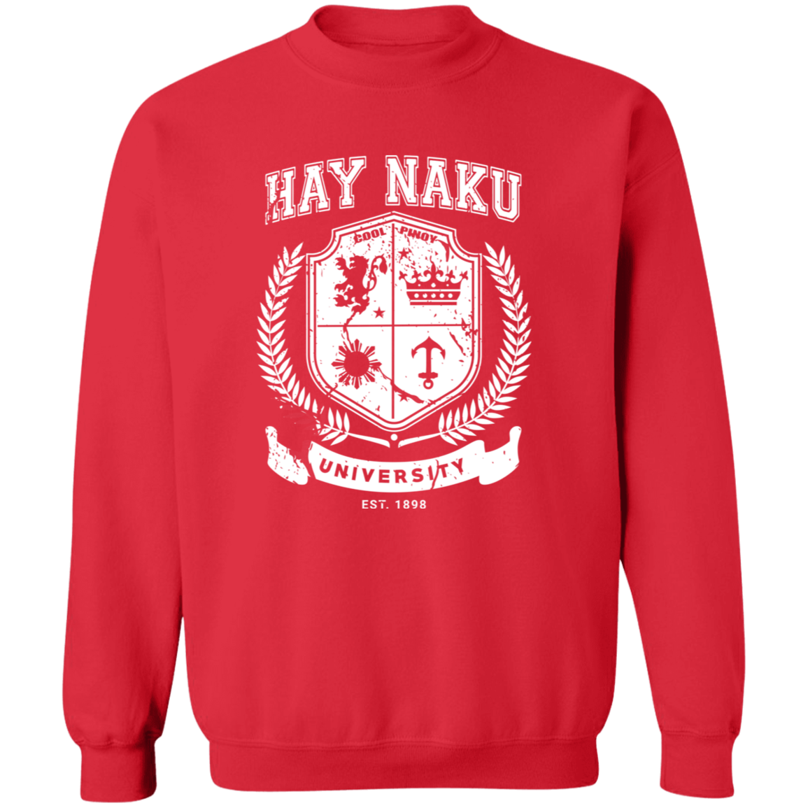 Hay Naku University Distressed CP Unisex Crewneck Pullover Sweatshirt