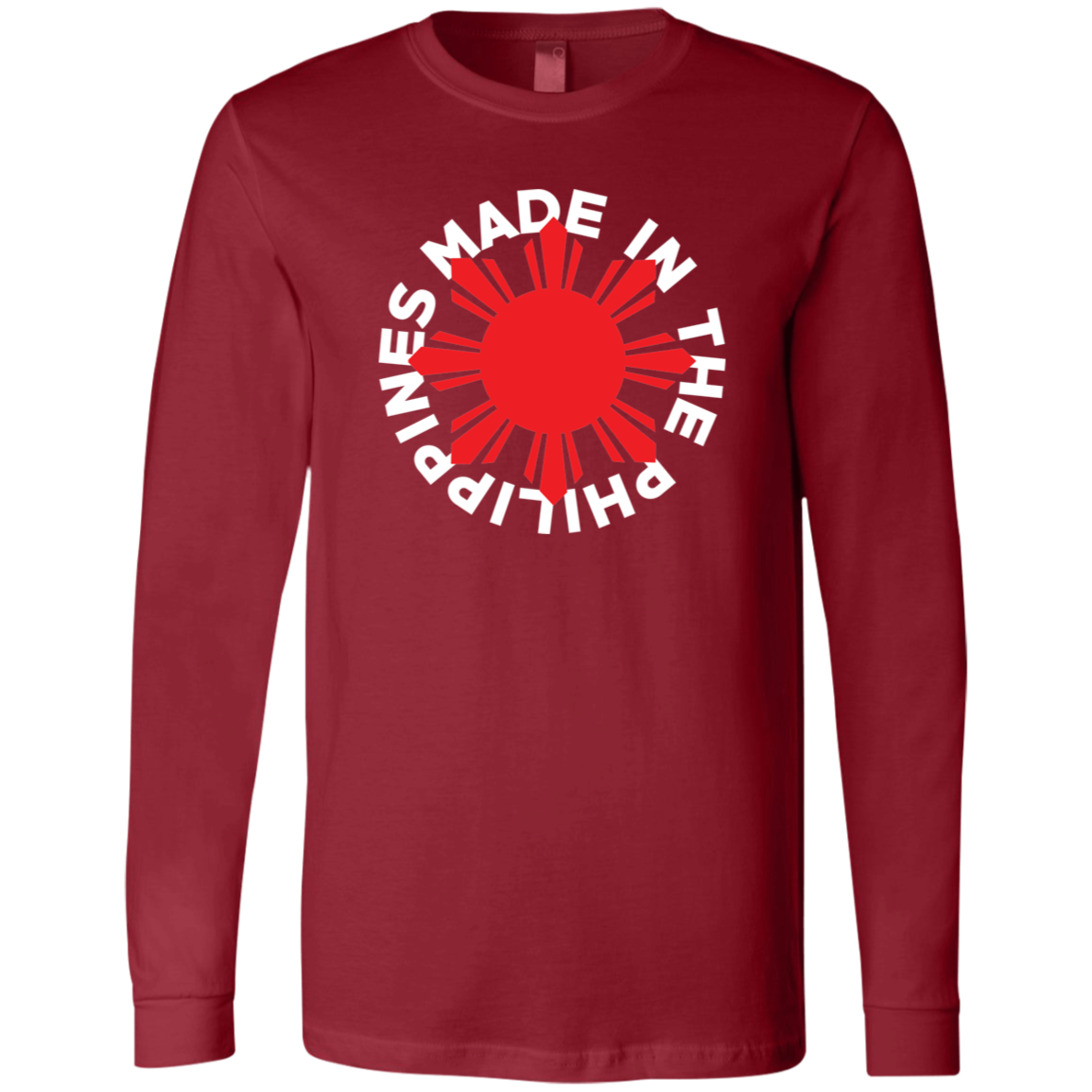 Made in the Philippines Red Sun Unisex Jersey Long Sleeve T-Shirt