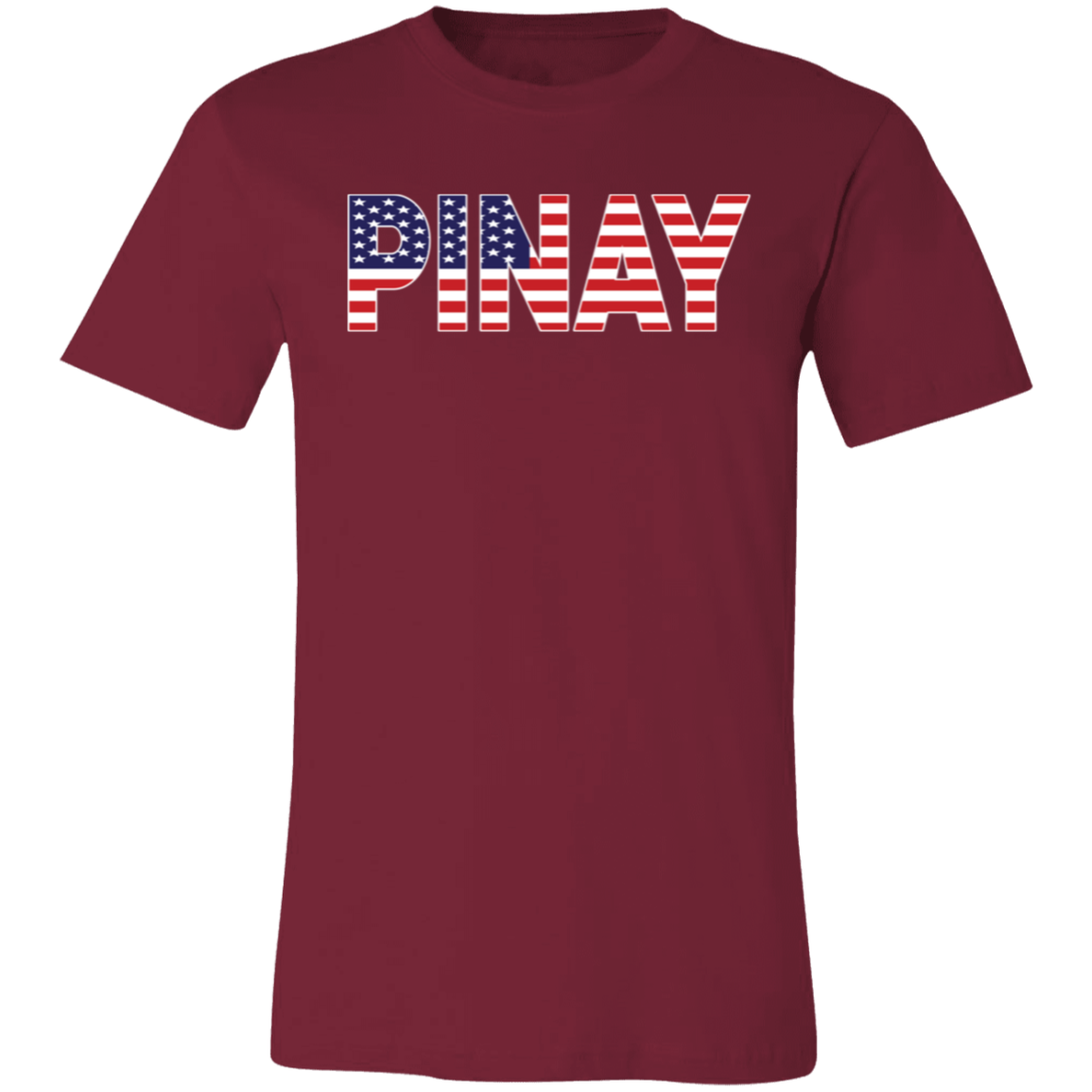 Pinay with US Flag Embedded Unisex Jersey T-Shirt