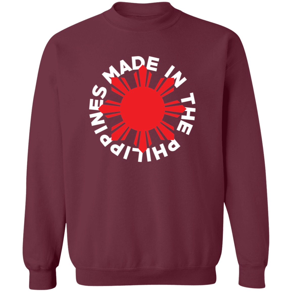 Made in the Philippines Red Sun Unisex Crewneck Pullover Sweatshirt