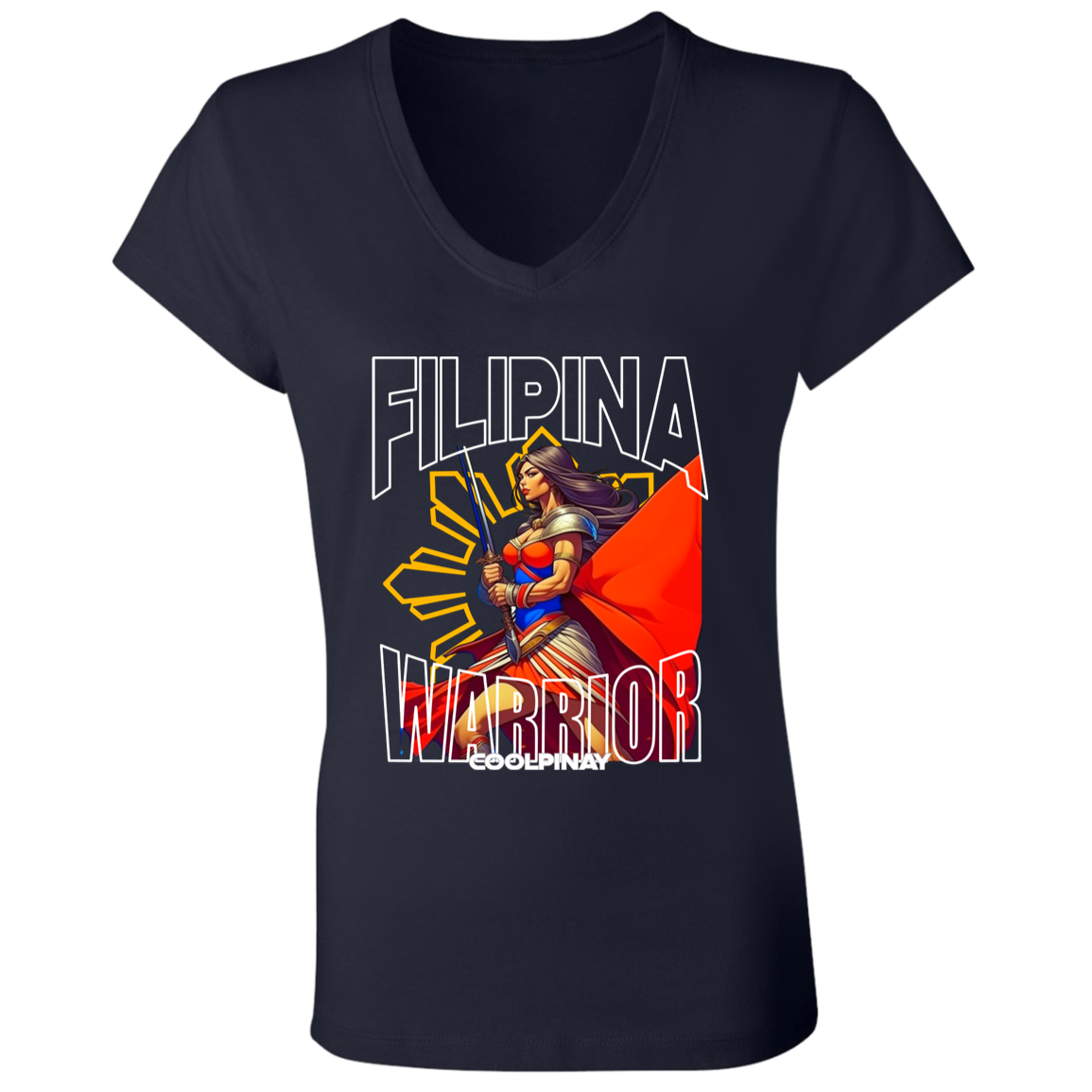 Filipina Warrior Ladies' Jersey V-Neck T-Shirt