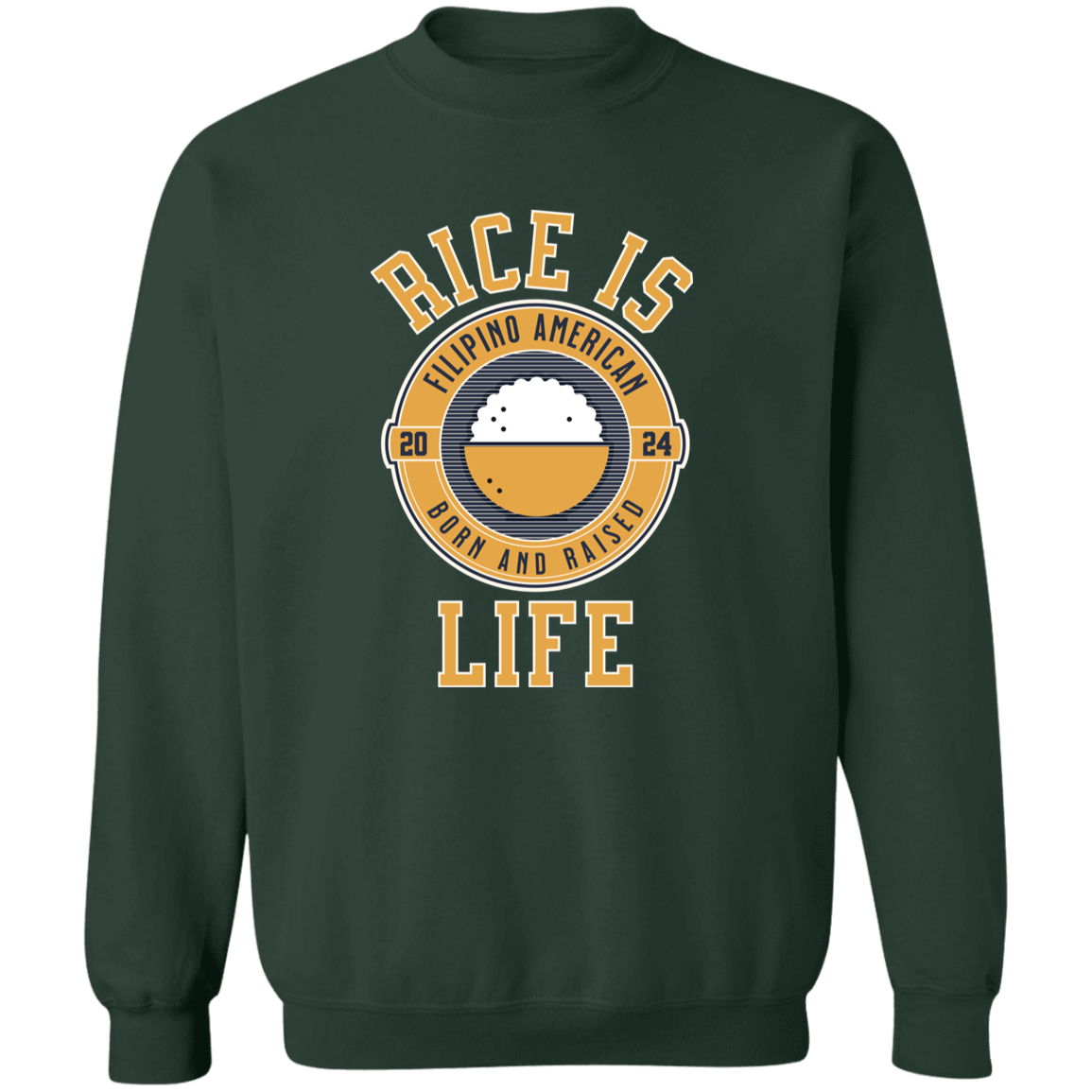 RIce is Life Unisex Crewneck Pullover Sweatshirt