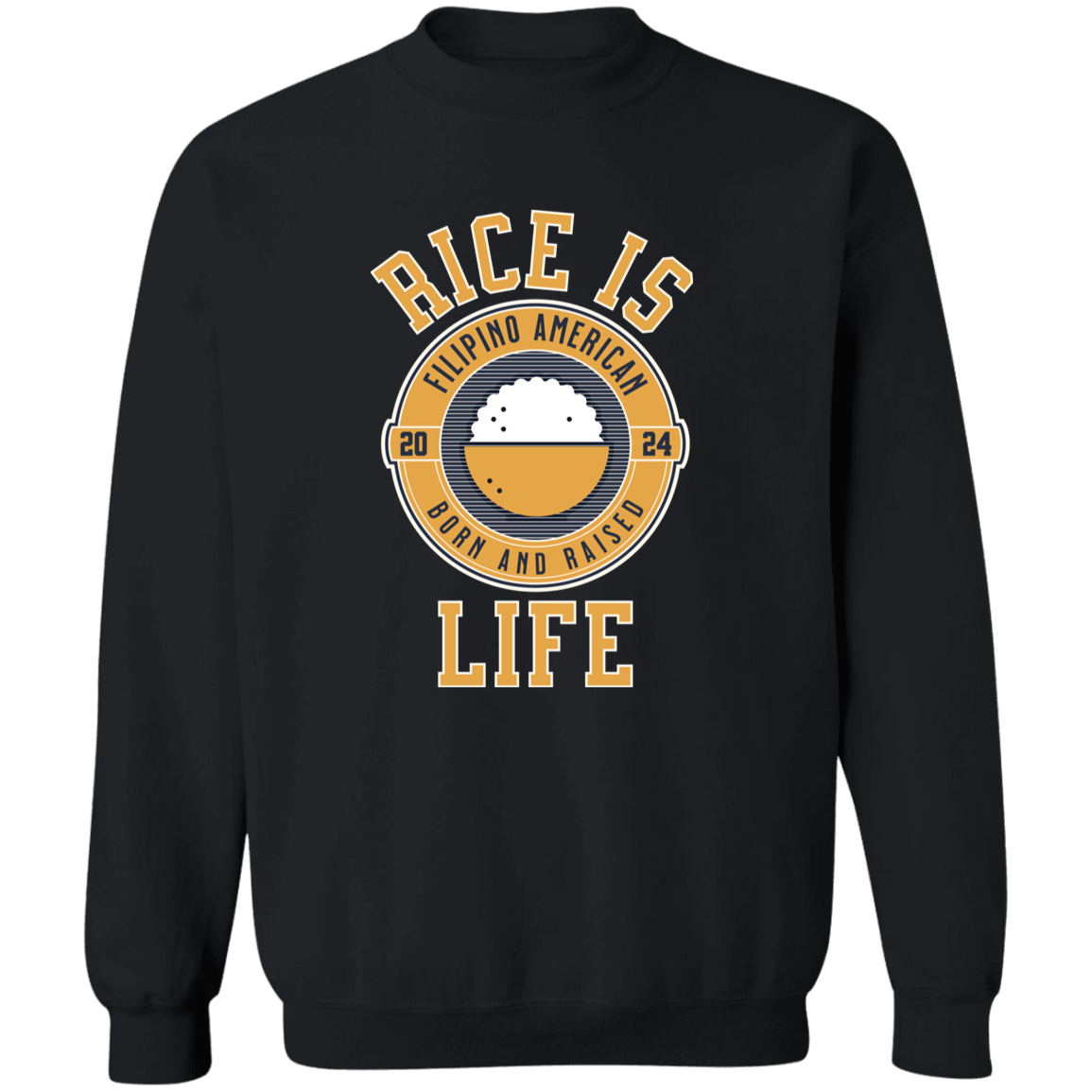 RIce is Life Unisex Crewneck Pullover Sweatshirt