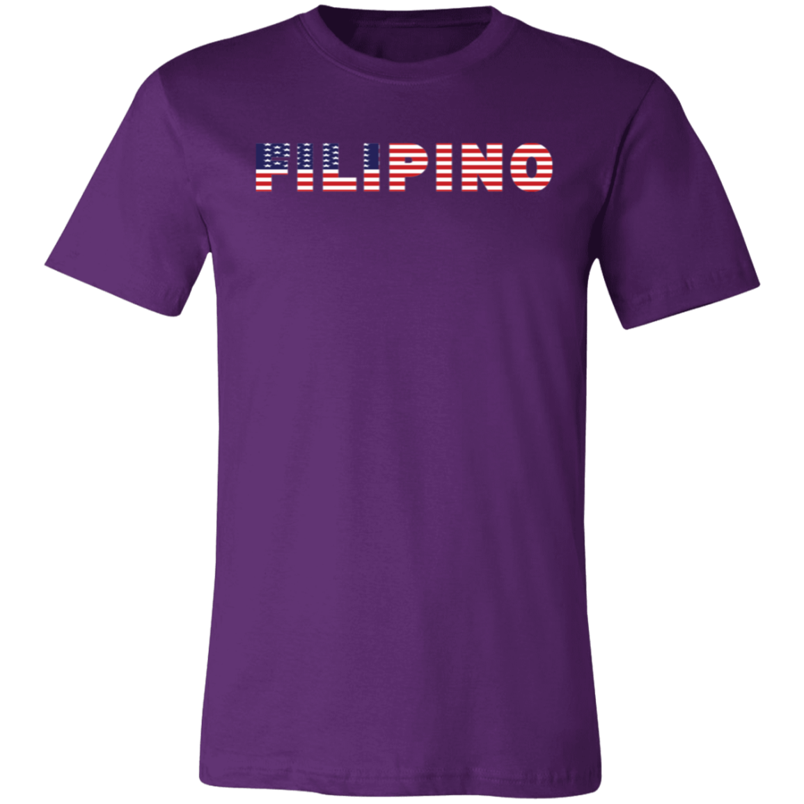 Filipino with US Flag Embedded Unisex Jersey T-Shirt