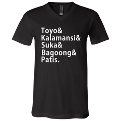 Toyo Kalamansi Suka Bagoong Patis Unisex Jersey V-Neck T-Shirt