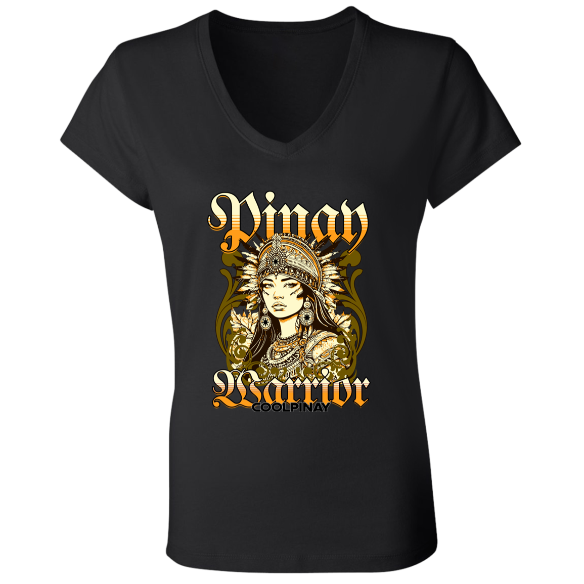 Pinay Warrior Ladies' Jersey V-Neck T-Shirt