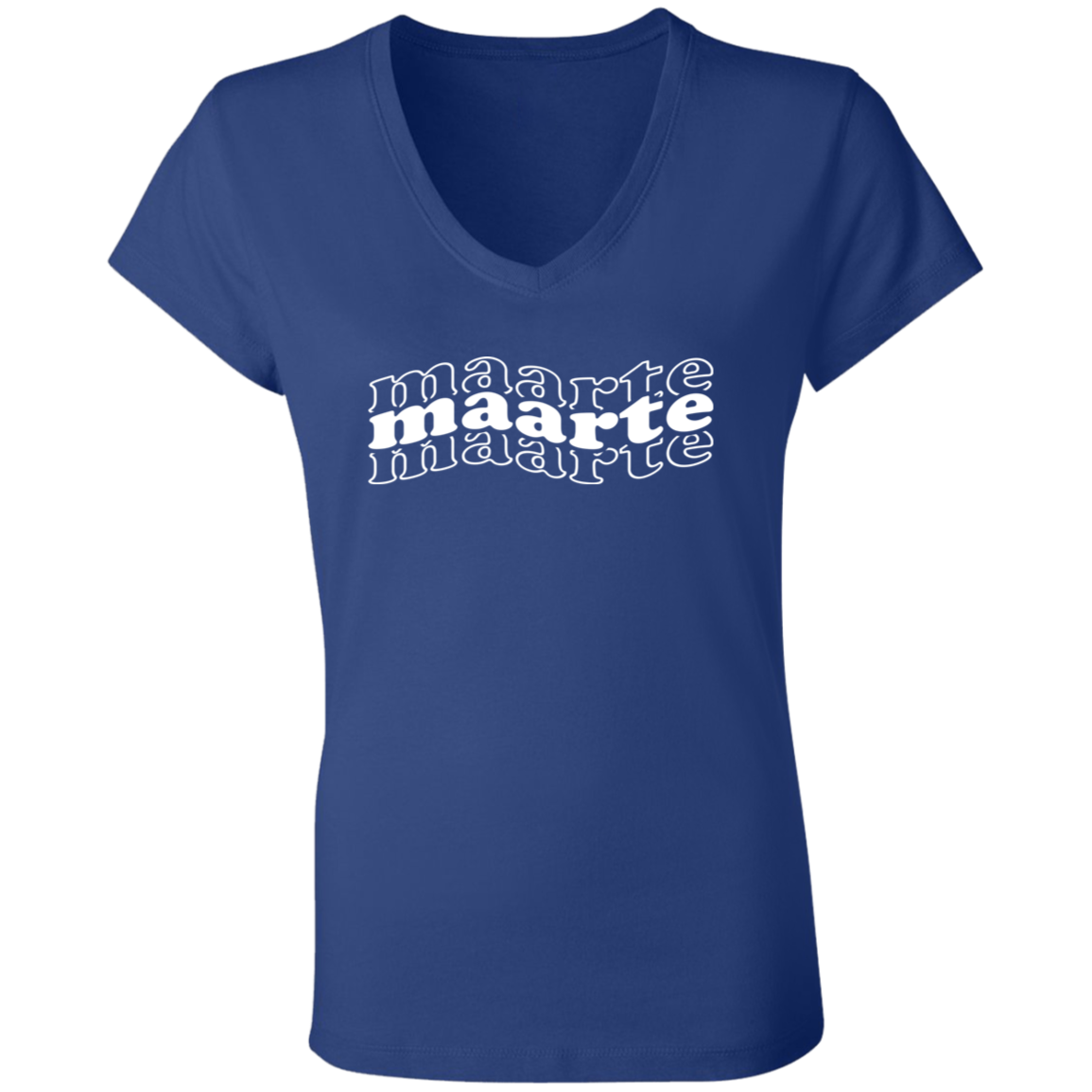 Maarte in Triple Ladies Jersey V-Neck T-Shirt