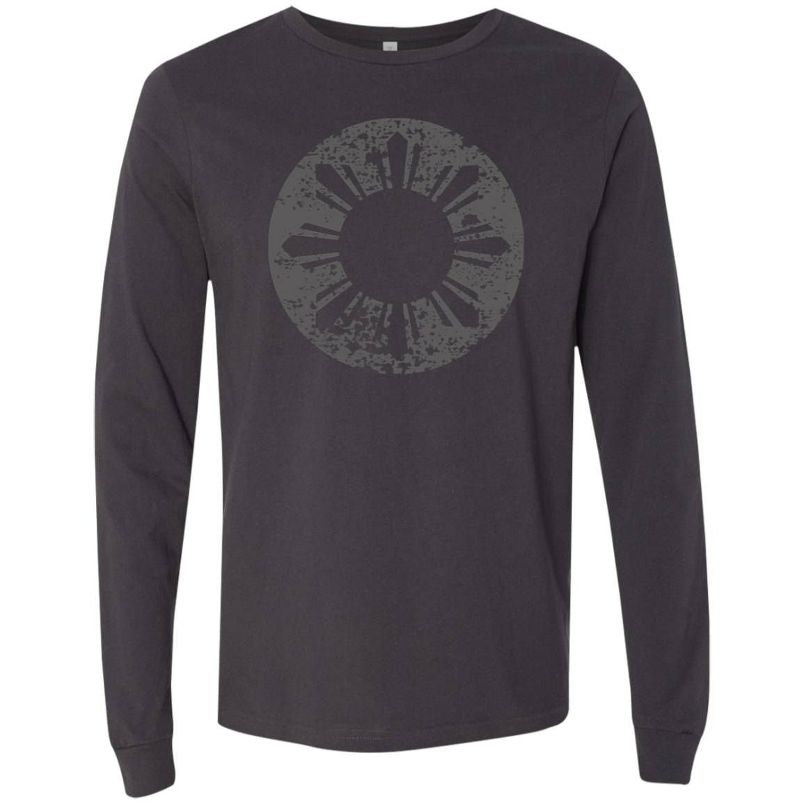 Sun and Stars in Circle Distressed Unisex Jersey Long Sleeve T-Shirt
