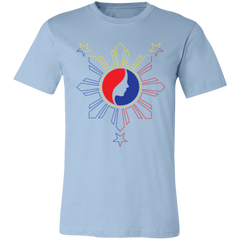 Pinay Silhouette in Philippine Sun Tricolorpng Unisex Jersey T-Shirt