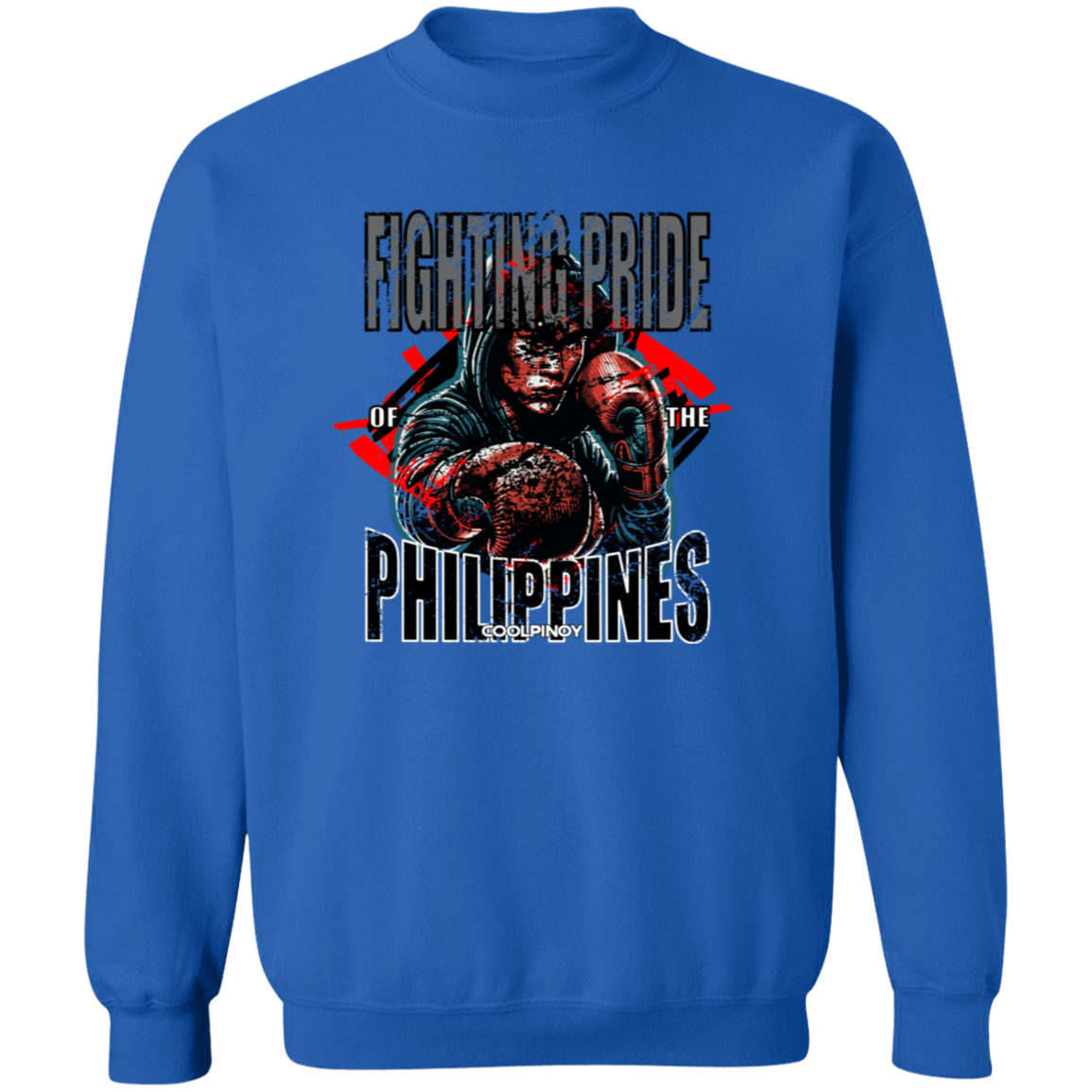 Fighting Pride Of The Philippines Boxing Unisex Crewneck Pullover Sweatshirt