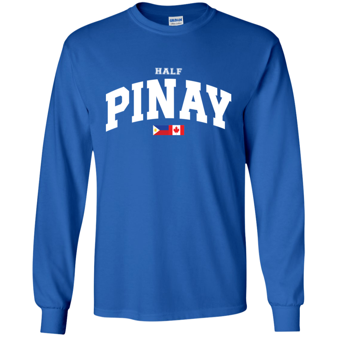 Half Pinay FILCAN Flag Youth Long Sleeve T-Shirt