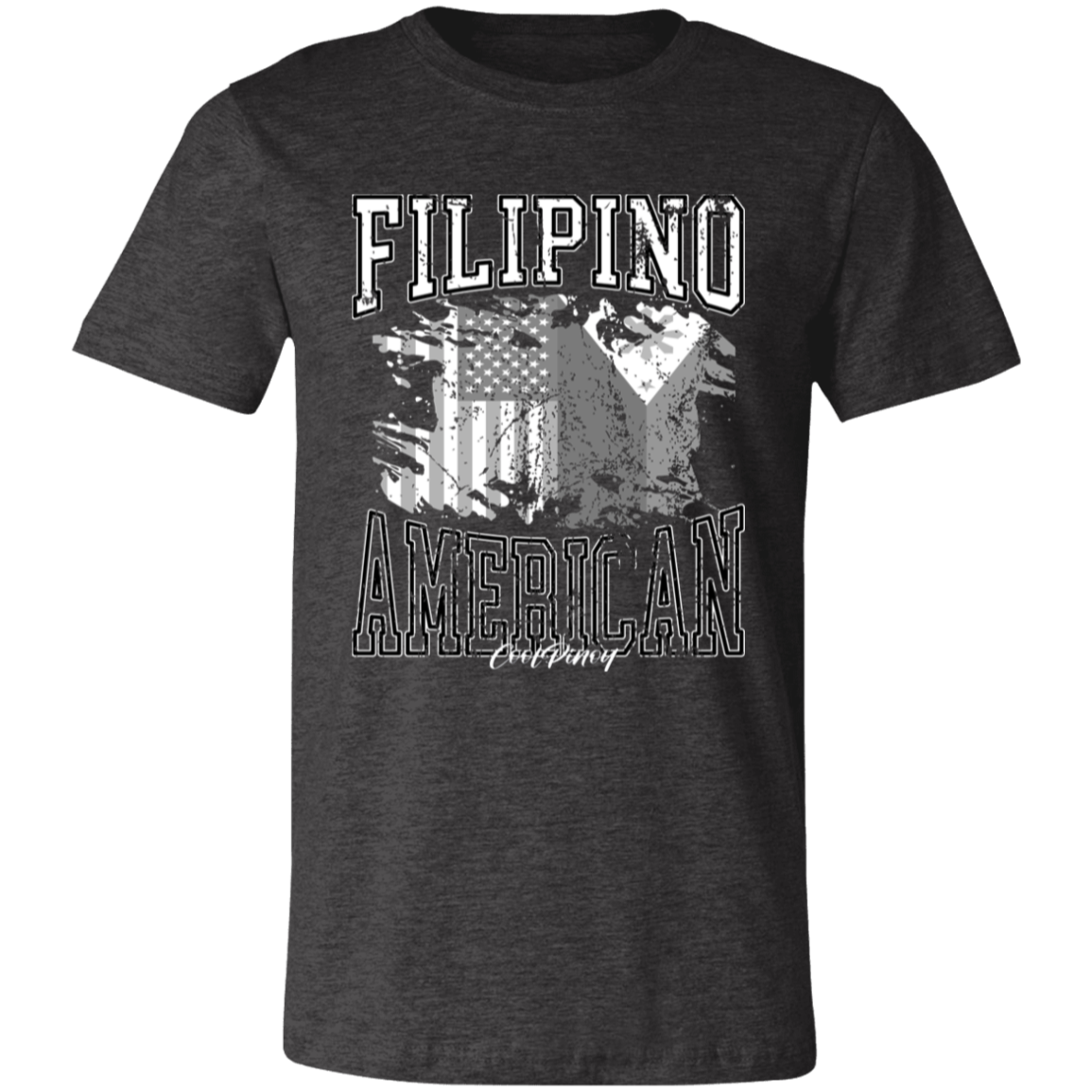 Filipino American Flags Distressed Unisex Jersey T-Shirt