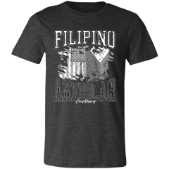 Filipino American Flags Distressed Unisex Jersey T-Shirt