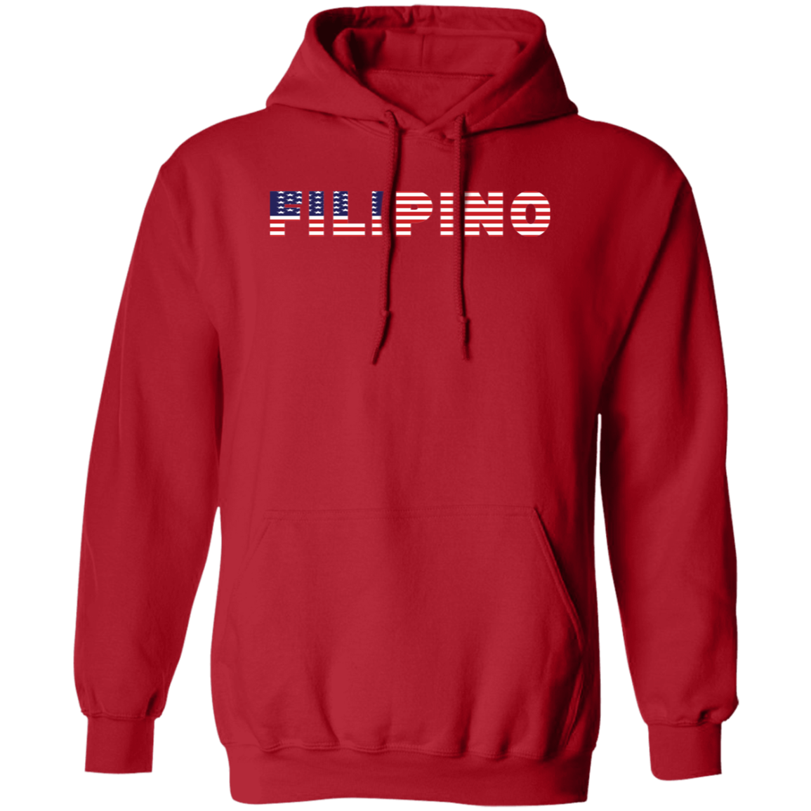 Filipino with US Flag Embedded Unisex Pullover Hoodie