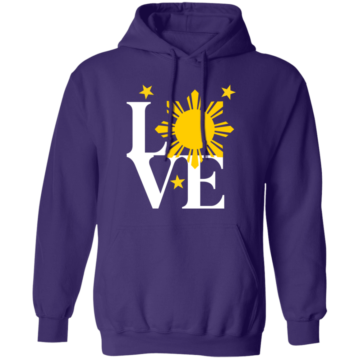 Love with Yellow Sun and Stars Unisex Pullover Hoodie