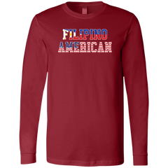 Filipino American Flags Unisex Jersey Long Sleeve T-Shirt