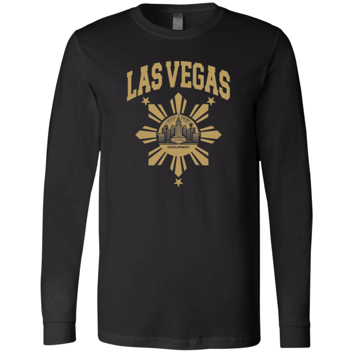 Las Vegas with Sun and Stars Unisex Jersey Long Sleeve T-Shirt