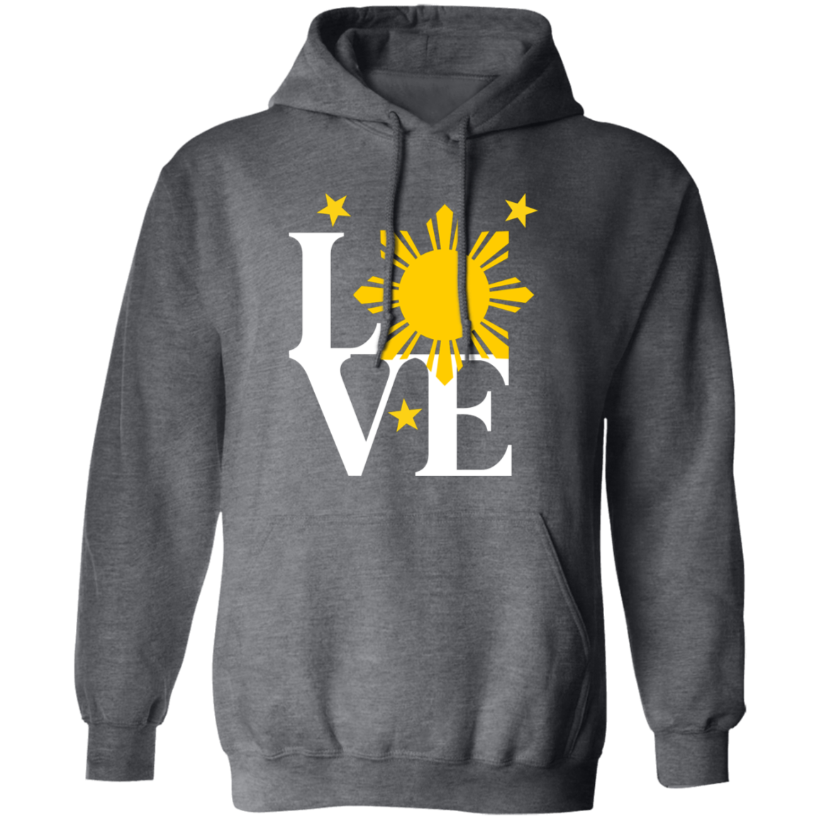 Love with Yellow Sun and Stars Unisex Pullover Hoodie