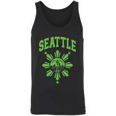 Seattle with Sun and Stars Unisex Cotton Tank Top