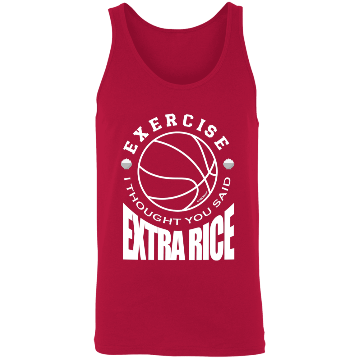 Exercise I Thought You Said Extra Rice Basketball Unisex Cotton Tank Top