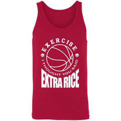 Exercise I Thought You Said Extra Rice Basketball Unisex Cotton Tank Top