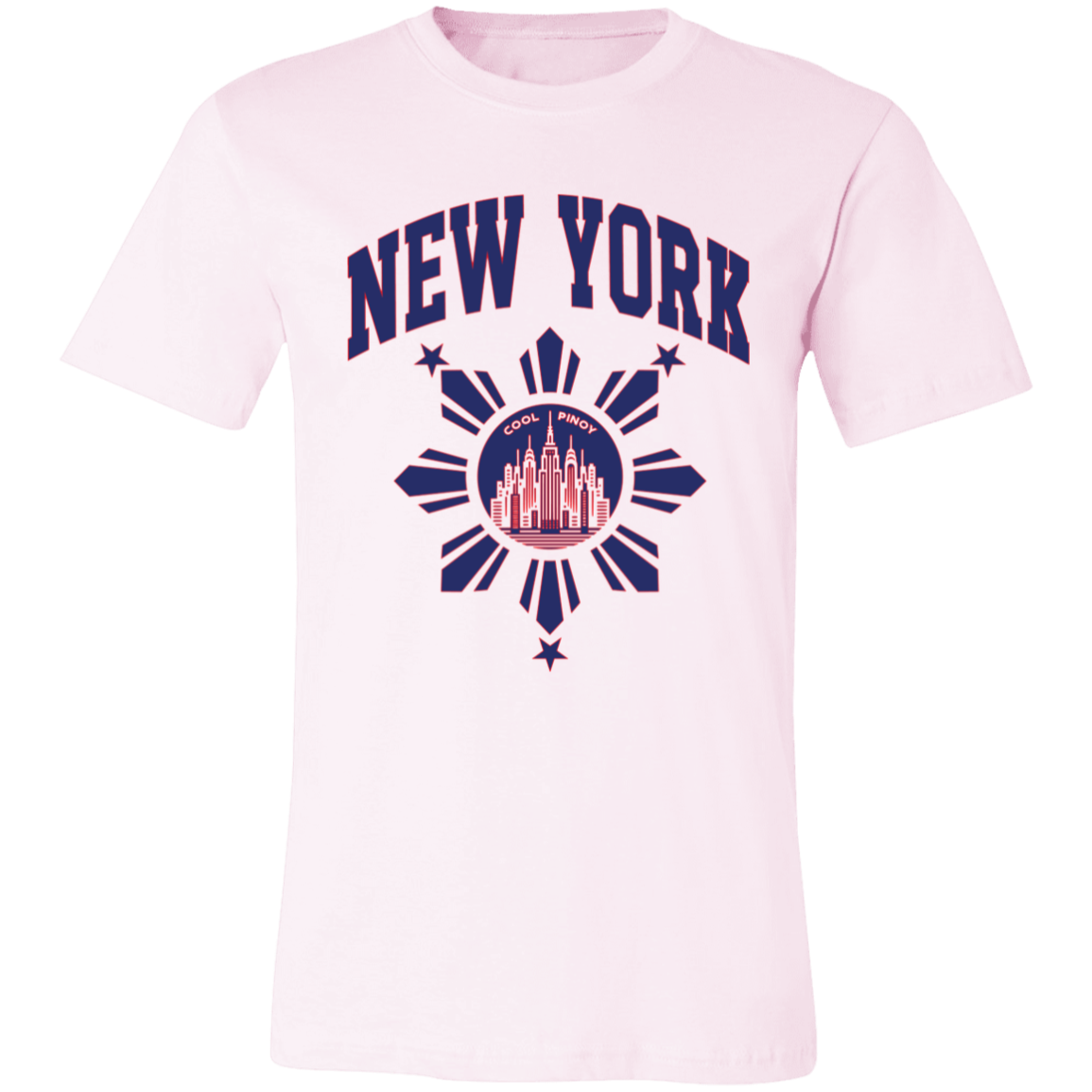 New York with Sun and Stars Unisex Jersey T-Shirt