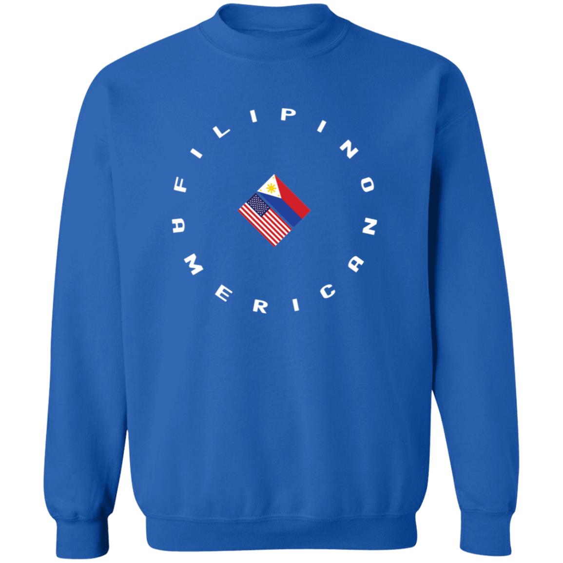 Filipino American with Flags Unisex Crewneck Pullover Sweatshirt