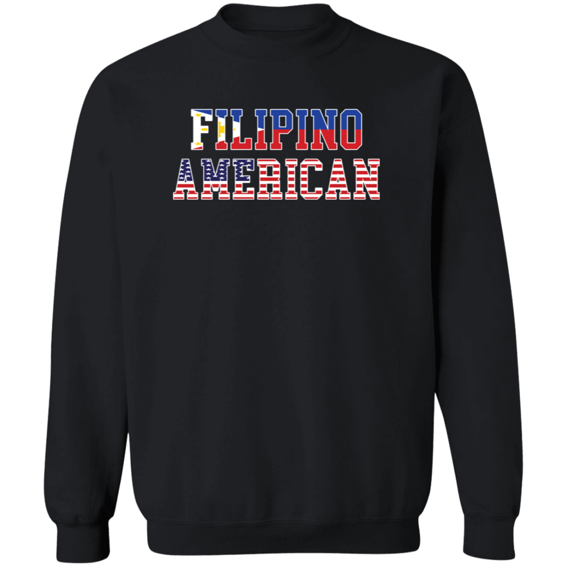 Filipino American Flags Unisex Crewneck Pullover Sweatshirt