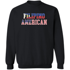 Filipino American Flags Unisex Crewneck Pullover Sweatshirt