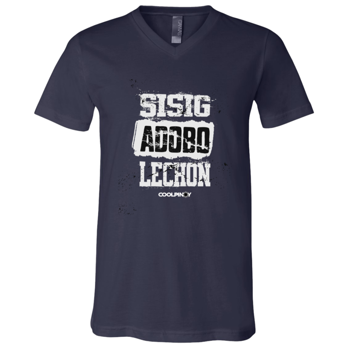 Sisig Adobo Lechon Unisex Jersey V-Neck T-Shirt