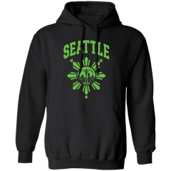 Seattle with Sun and Stars Unisex Pullover Hoodie