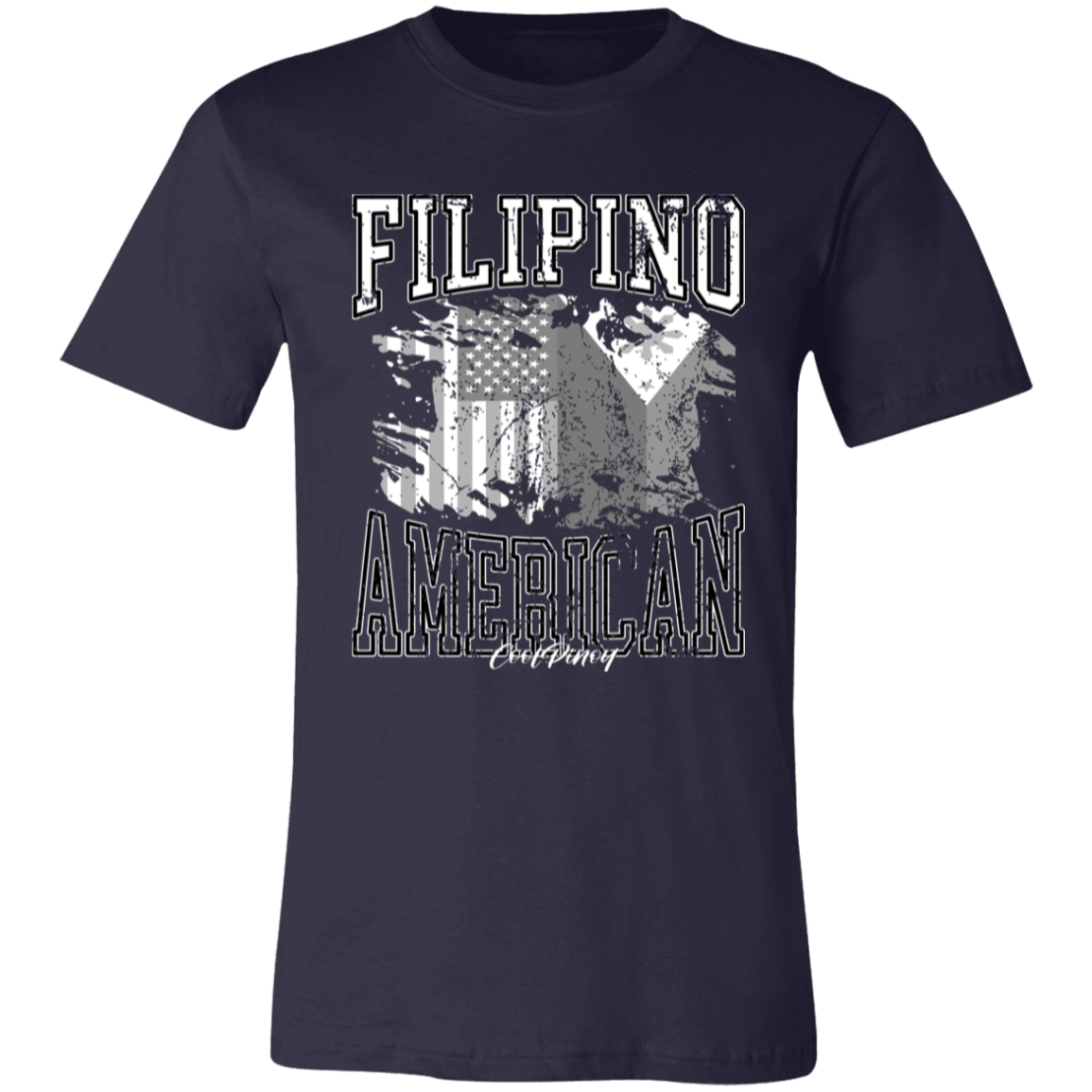 Filipino American Flags Distressed Unisex Jersey T-Shirt