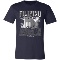 Filipino American Flags Distressed Unisex Jersey T-Shirt