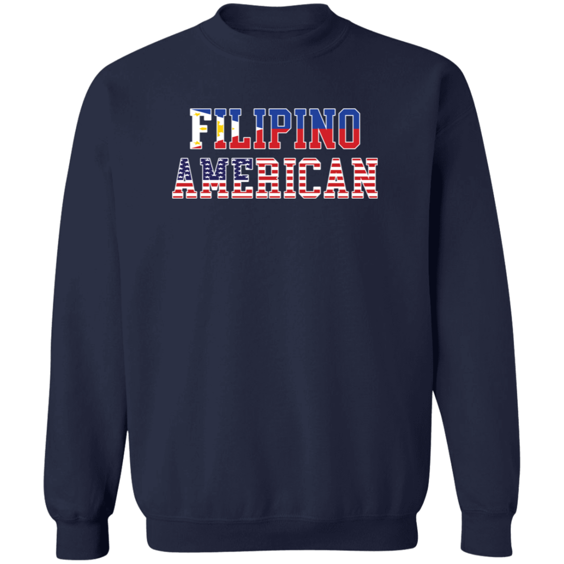 Filipino American Flags Unisex Crewneck Pullover Sweatshirt