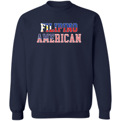 Filipino American Flags Unisex Crewneck Pullover Sweatshirt