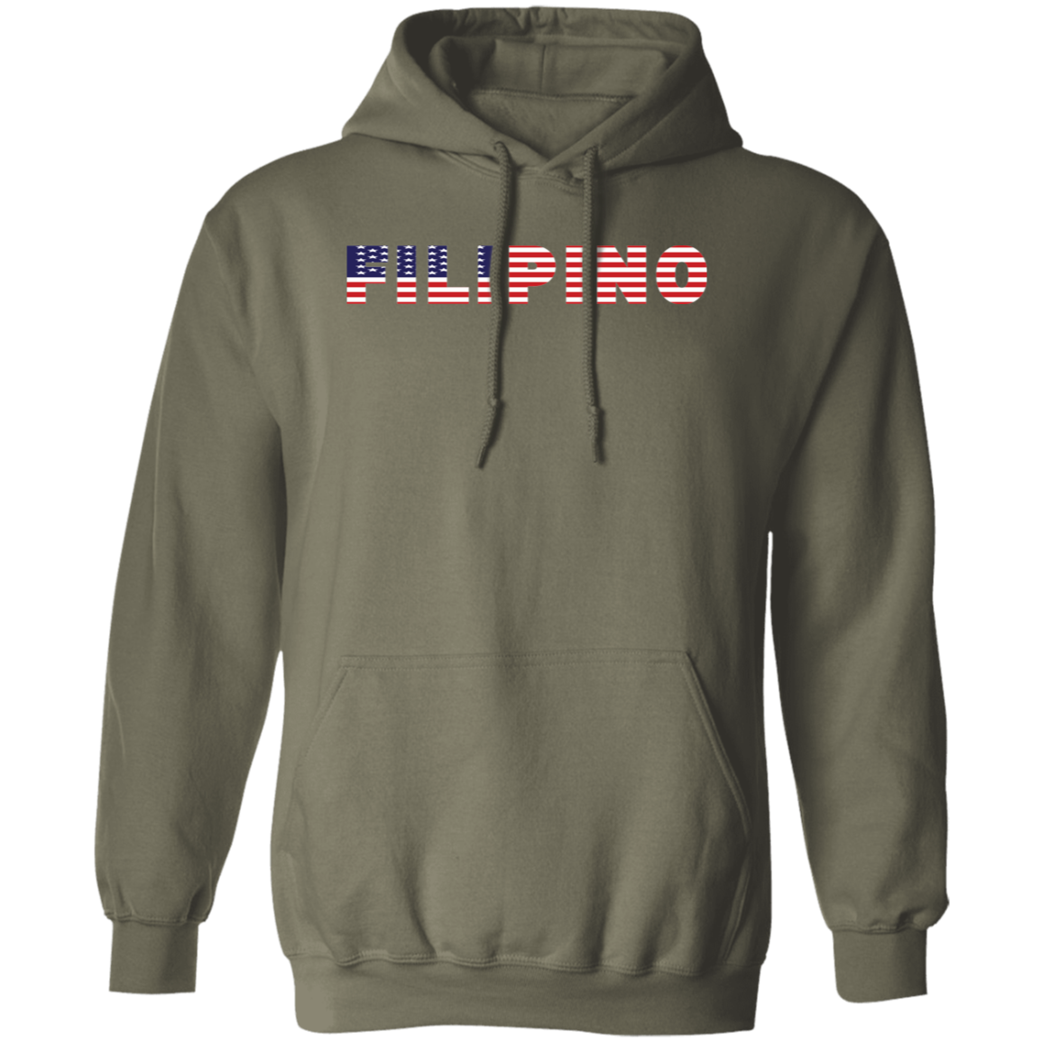 Filipino with US Flag Embedded Unisex Pullover Hoodie