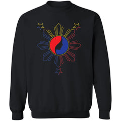 Pinay Silhouette in Philippine Sun Tricolorpng Unisex Crewneck Pullover Sweatshirt