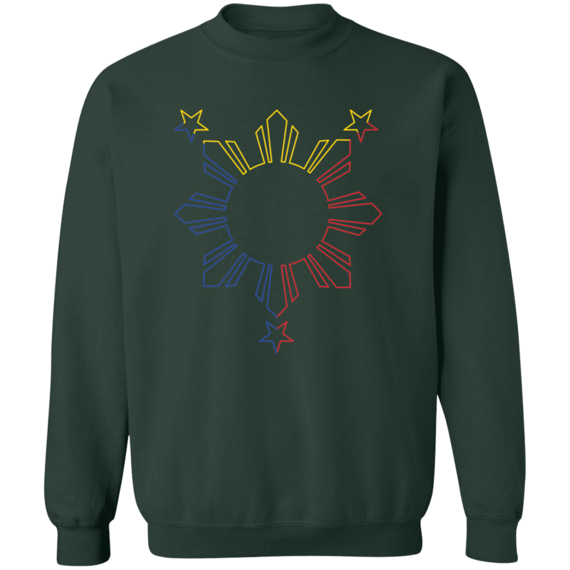 Sun and Stars Outline Unisex Crewneck Pullover Sweatshirt