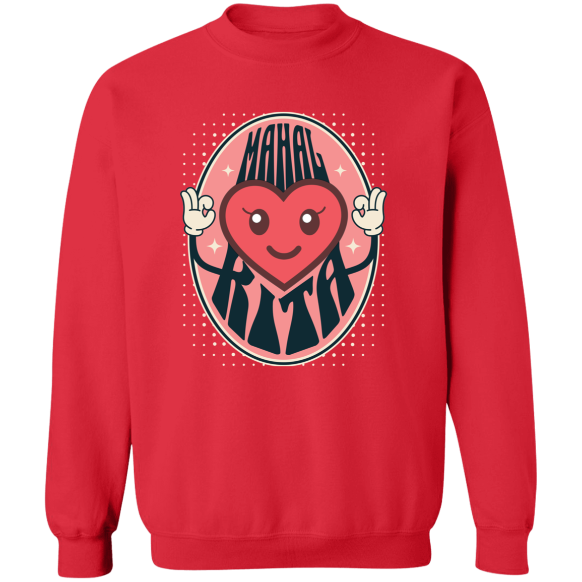 Mahal Kita Emoji Unisex Crewneck Pullover Sweatshirt