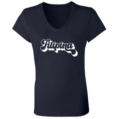 Filipina Chunky Ladies' Jersey V-Neck T-Shirt