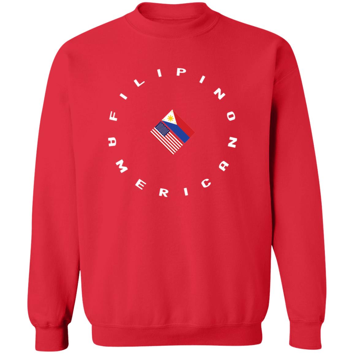 Filipino American with Flags Unisex Crewneck Pullover Sweatshirt