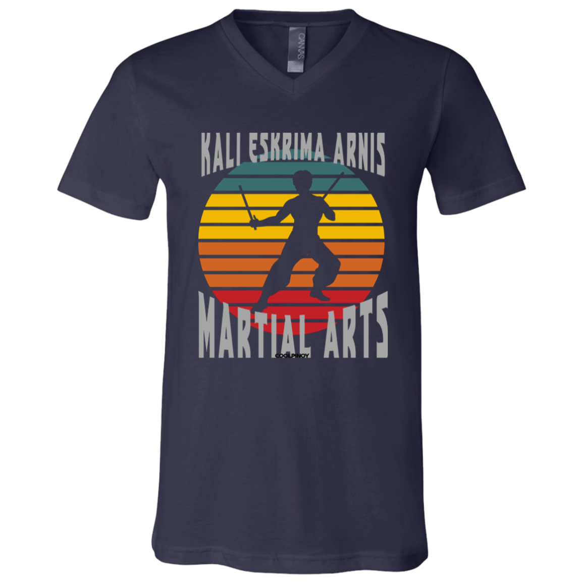 Kali Eskrima Arnis Martial Arts BL Unisex Jersey V-Neck T-Shirt