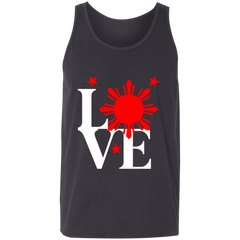 Love with Red Sun and Stars Unisex Cotton Tank Top