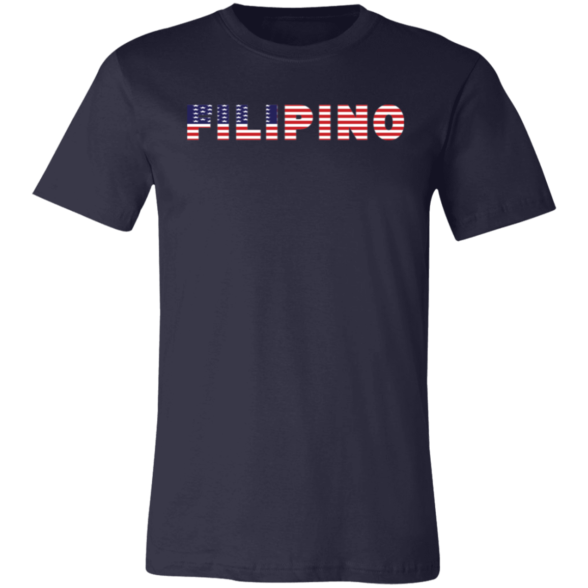 Filipino with US Flag Embedded Unisex Jersey T-Shirt