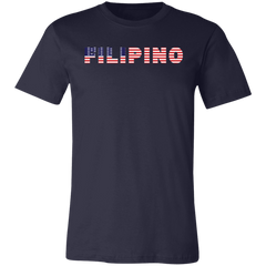 Filipino with US Flag Embedded Unisex Jersey T-Shirt