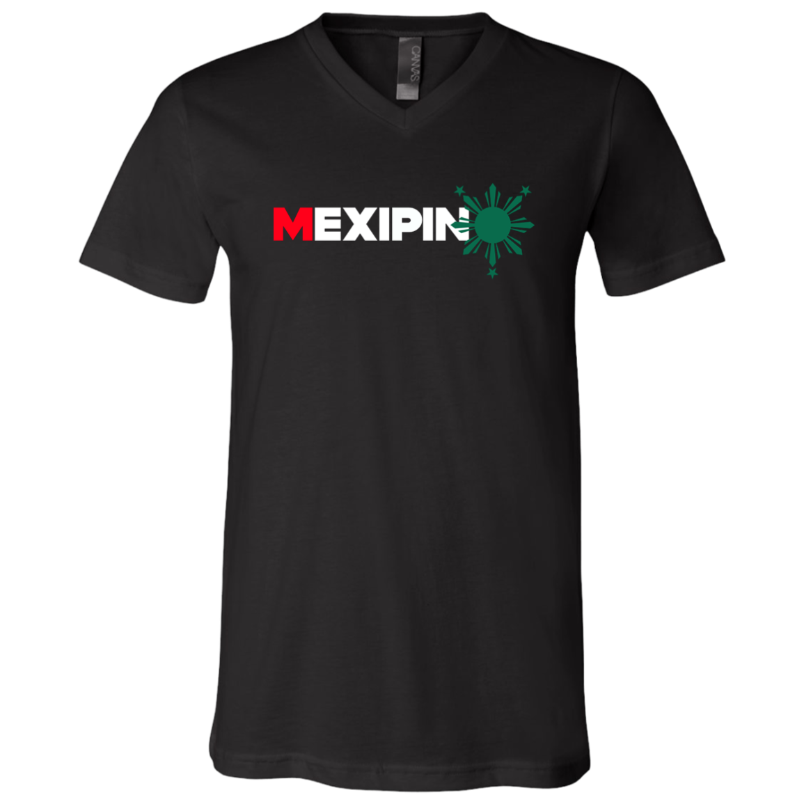 Mexipino with Sun Unisex Jersey V-Neck T-Shirt