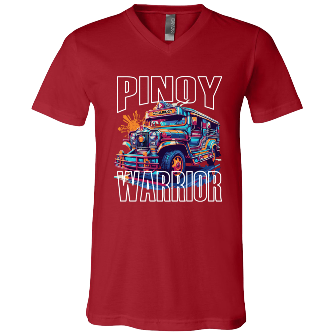 Filipino Warrior Jeepney Unisex Jersey V-Neck T-Shirt